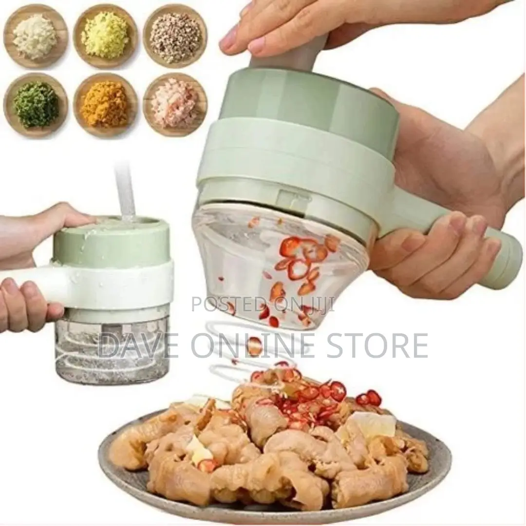 4 in 1 Electric Handheld Cooking Hammer Vegetable Cutter Set