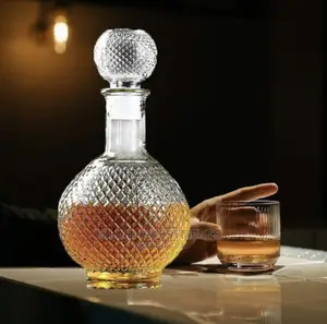1000ml Crystal Whisked Wine Glass Bottle