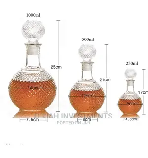 1000ml Crystal Whisked Wine Glass Bottle