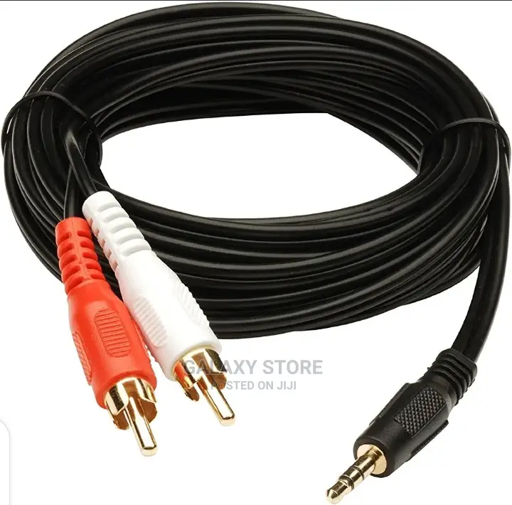 5m Aux to Banana 3.5mm Male to 2 Rca Male Cable for Sound