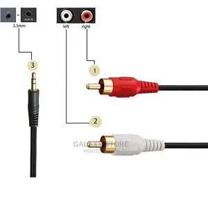 10m RCA Aux Audio Cable to 2 Rca Male Audio Banana Cable