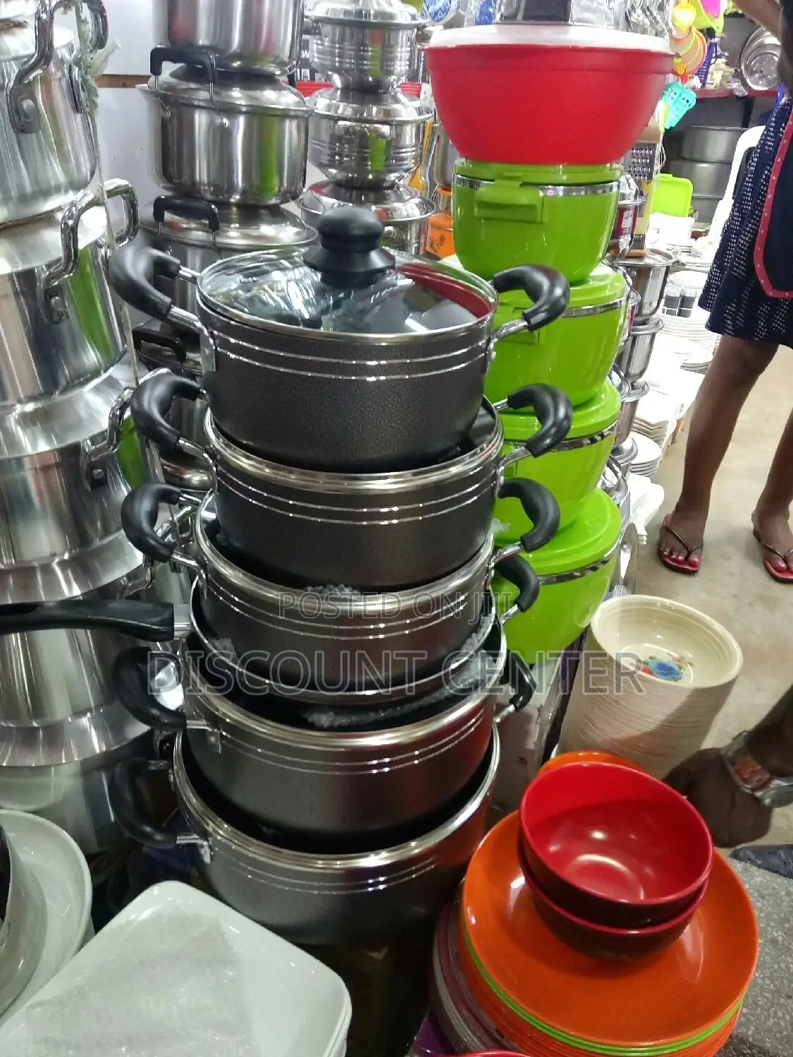 Tornado Black Saucepans and Dish.