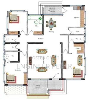 2bedrooms House Plan 2B