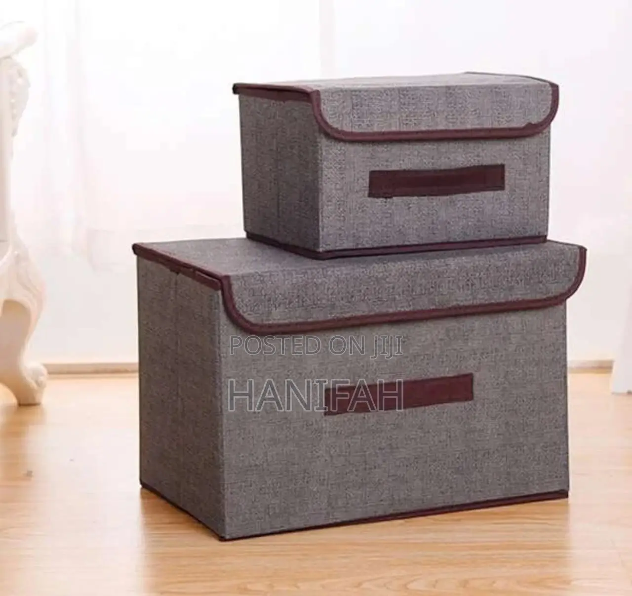 2pcs Fabric Foldable Storage Boxes