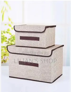 2pcs Fabric Foldable Storage Box