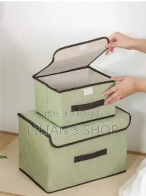 2pcs Fabric Foldable Storage Box