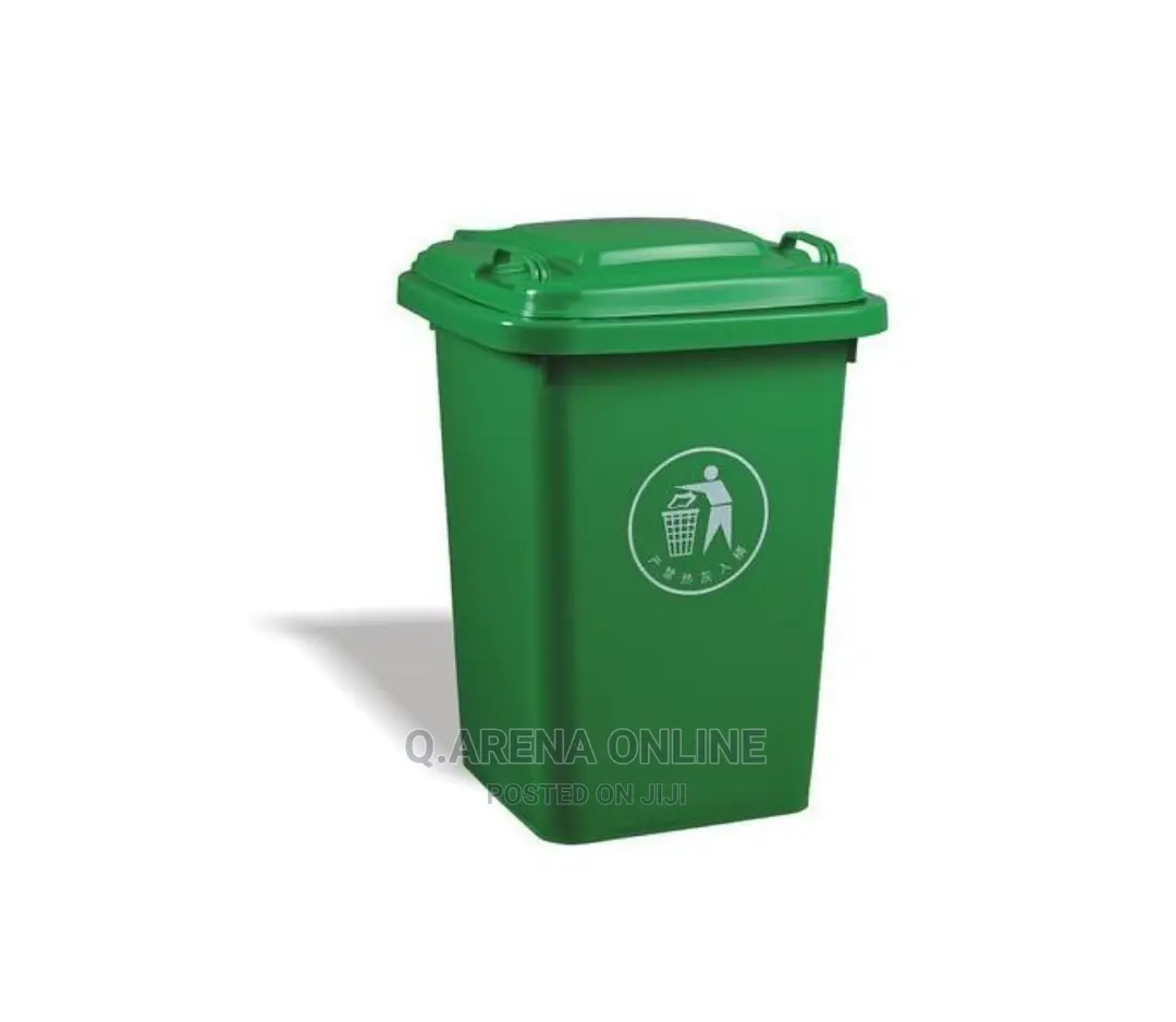 Outdoor 30L Plastic Waste Bin-Green