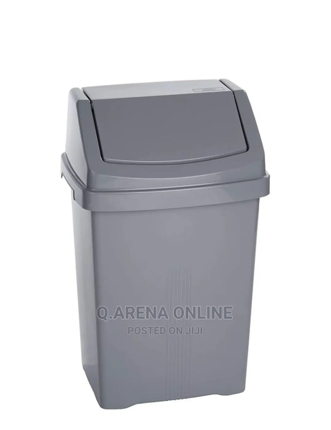 50L Plastic Swing Lid Wastebin - Grey