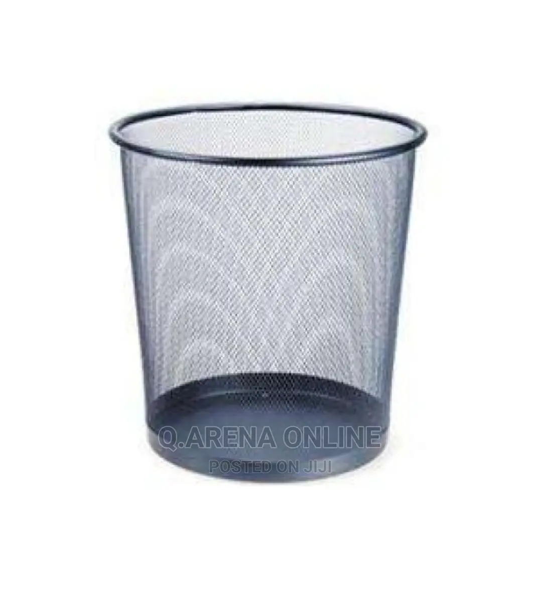 Metalic Waste Paperbasket - Black