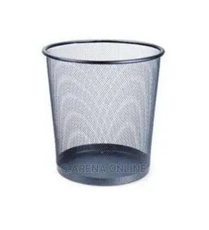Metalic Waste Paperbasket - Black