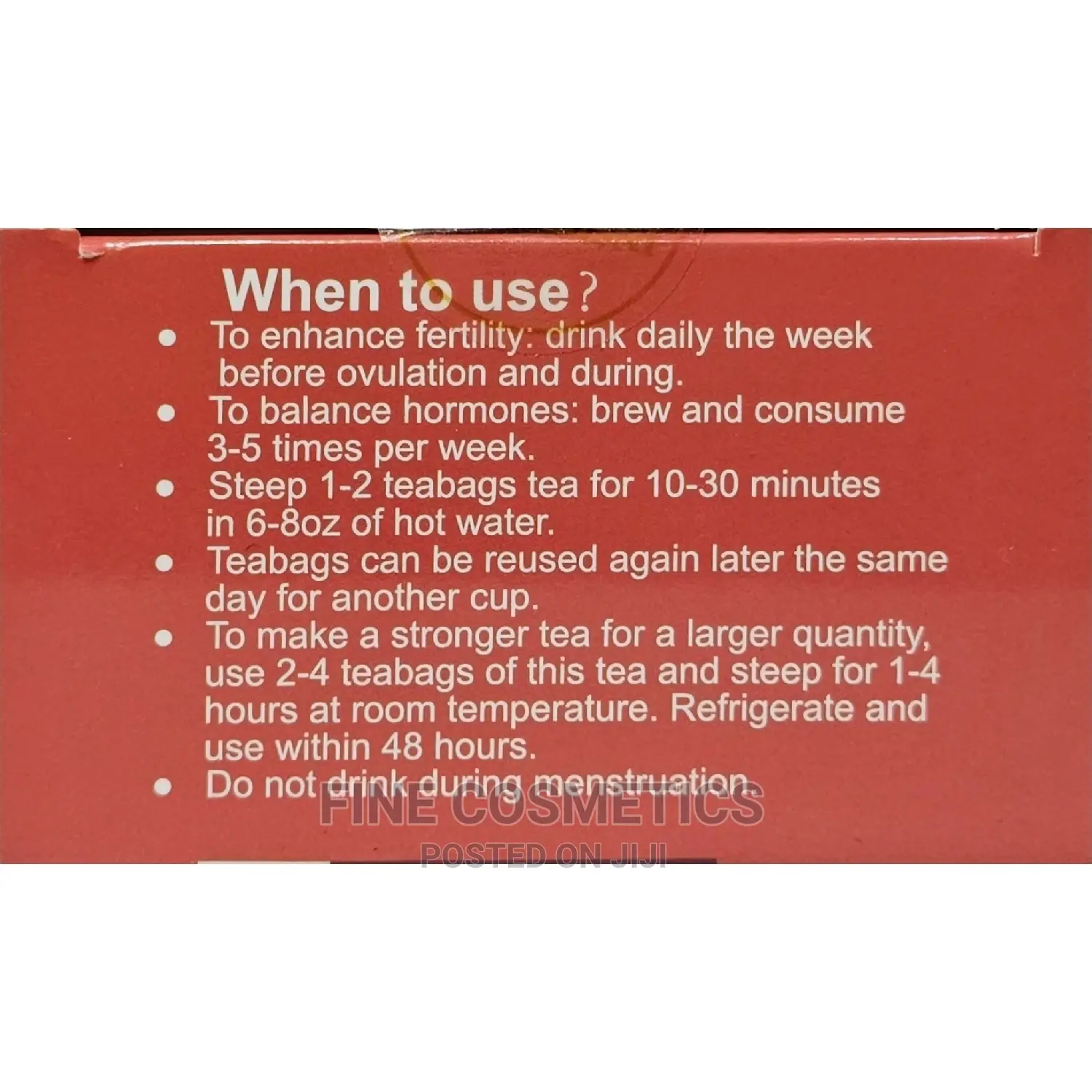 Female Hormone Balance Reproductive Fertility Tea Bags