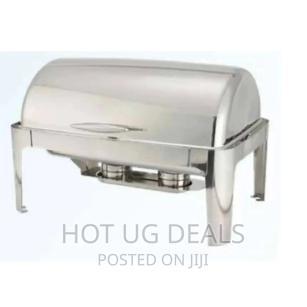 11L Single Roll Top Chafing Dish Glass Lid Buffet Warmer