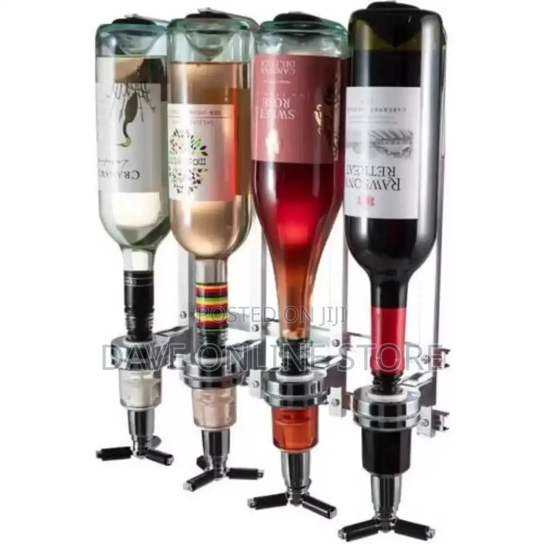 4 Bottles Beverage Bar Butler Drink Shot Tapper Dispenser