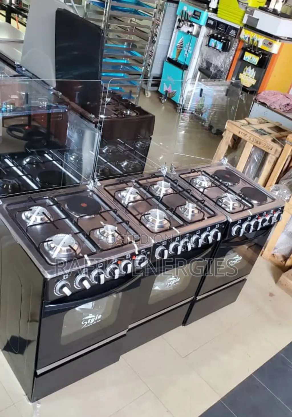 Style Cooker (1 Electric Plates + 3 Gas Plates)