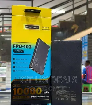 Dual USB Powerbank Fast Charging 10000mah- Black