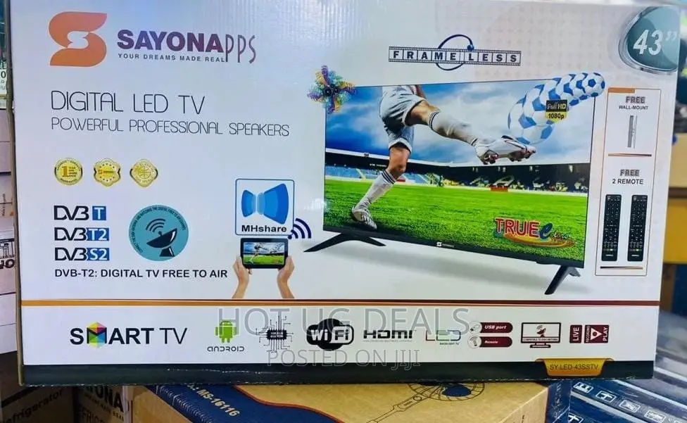 43inch Sayona Smart Frameless Andriod Tv - Black