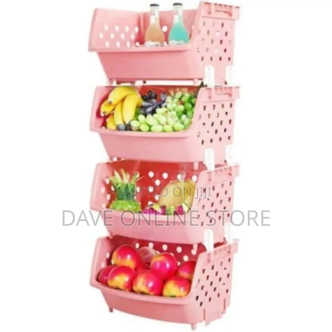 4-Tier Plastic Bathroom/Kitchen Storage Organizer