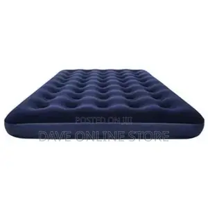 Flocked Full-Size Air Bed Lnflatable Mattress,Blue