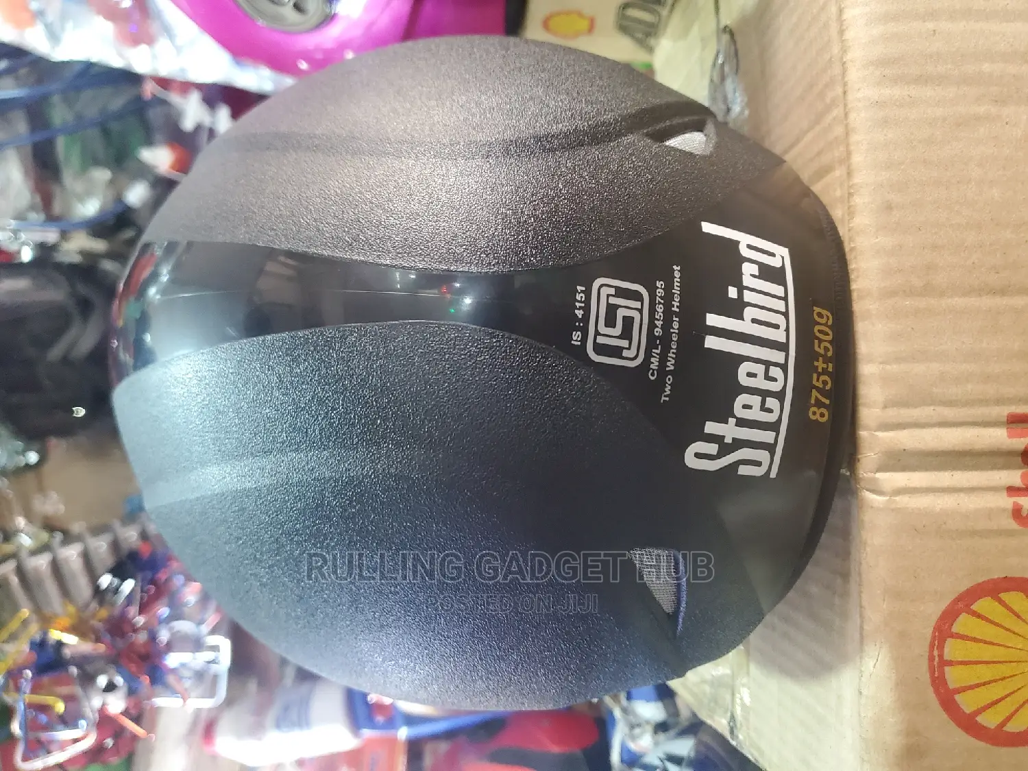 Steel Bird Motor Bike Helmet - Black