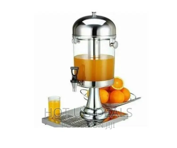 8L Water Jug, Juice Dispenser Can - Silver