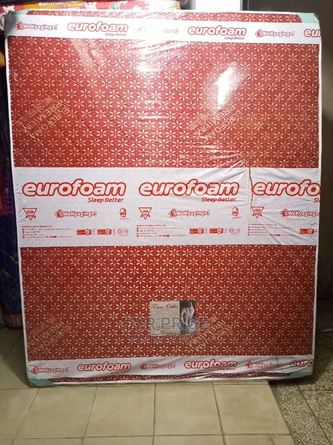 Orthopedic Mattress Eurofoam 4*6 (Red 