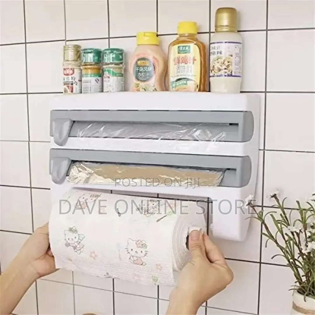 4 in 1 Cling Film, Paper Towel and Foil Storage Holder