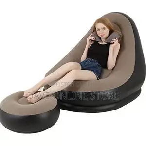 Intex Inflatable Footrest Sofa – Black, Grey