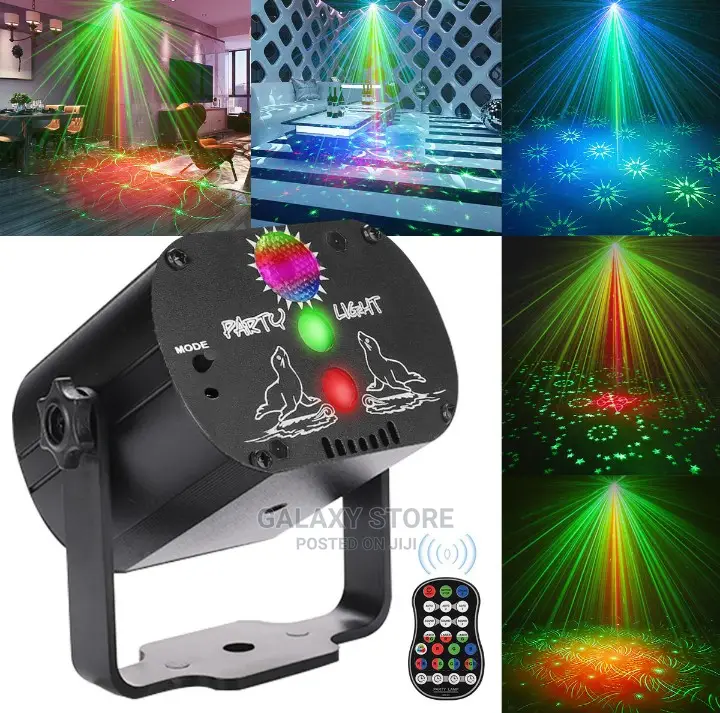 Stage Laser Lights, Disco Sound Activated RGB Led Projector