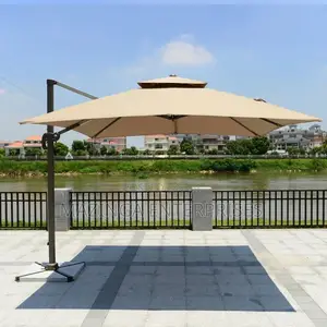 3x3meters Heavy Duty Cantilever Garden Sun Parasol Umbrella
