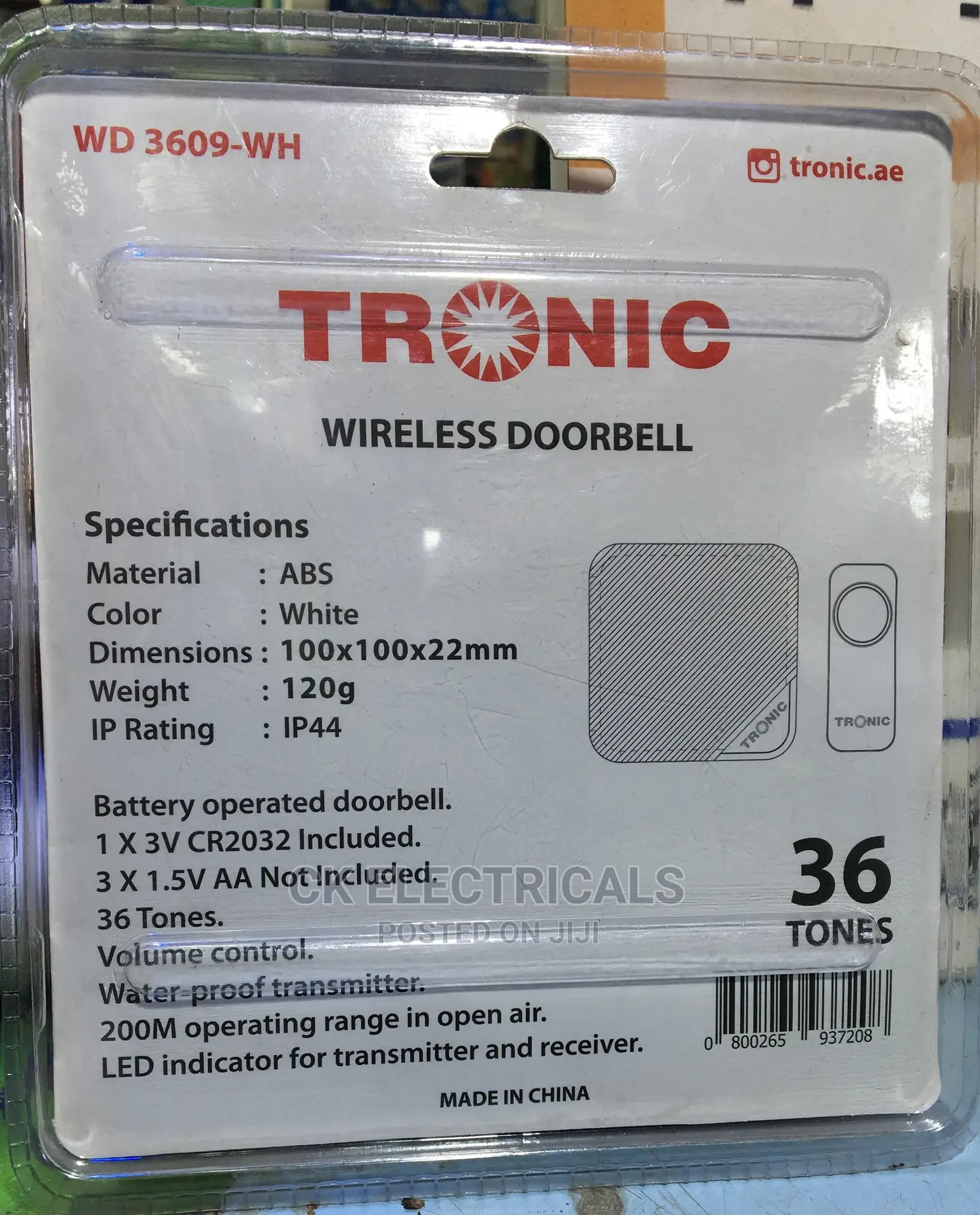 Wireless Door Bell (Water Proof/Outdoor Bell)