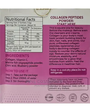 Skin Collagen Peptides Powder for YOUTHFUL SKIN, HAIR +NAILS