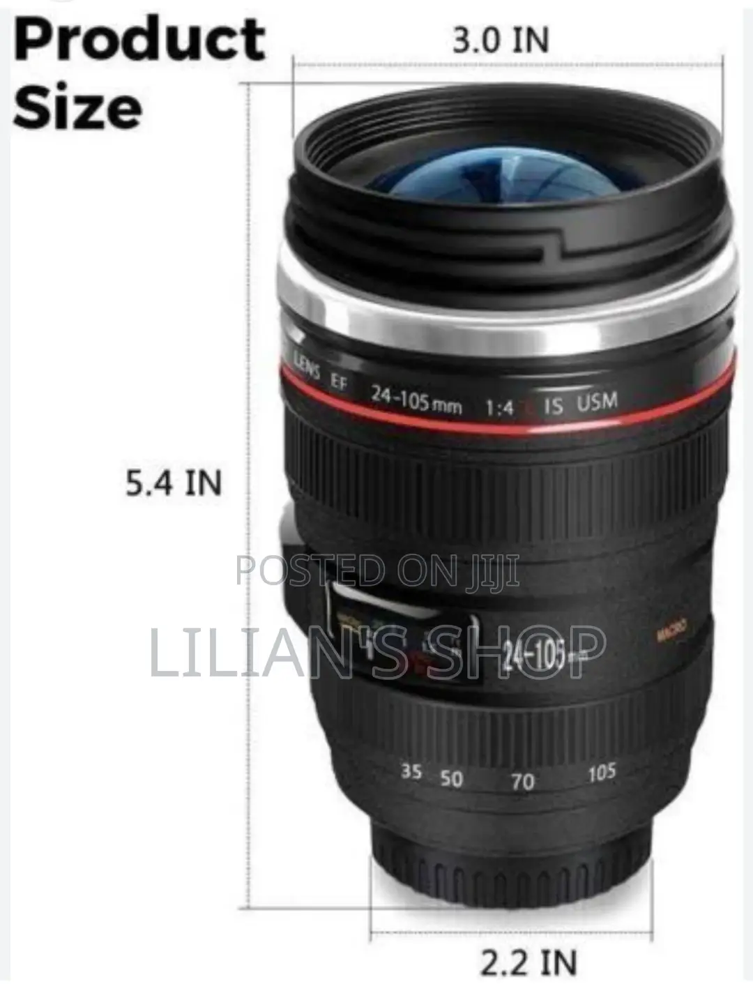 Stainless Steel Regal Lens Coffee Mug