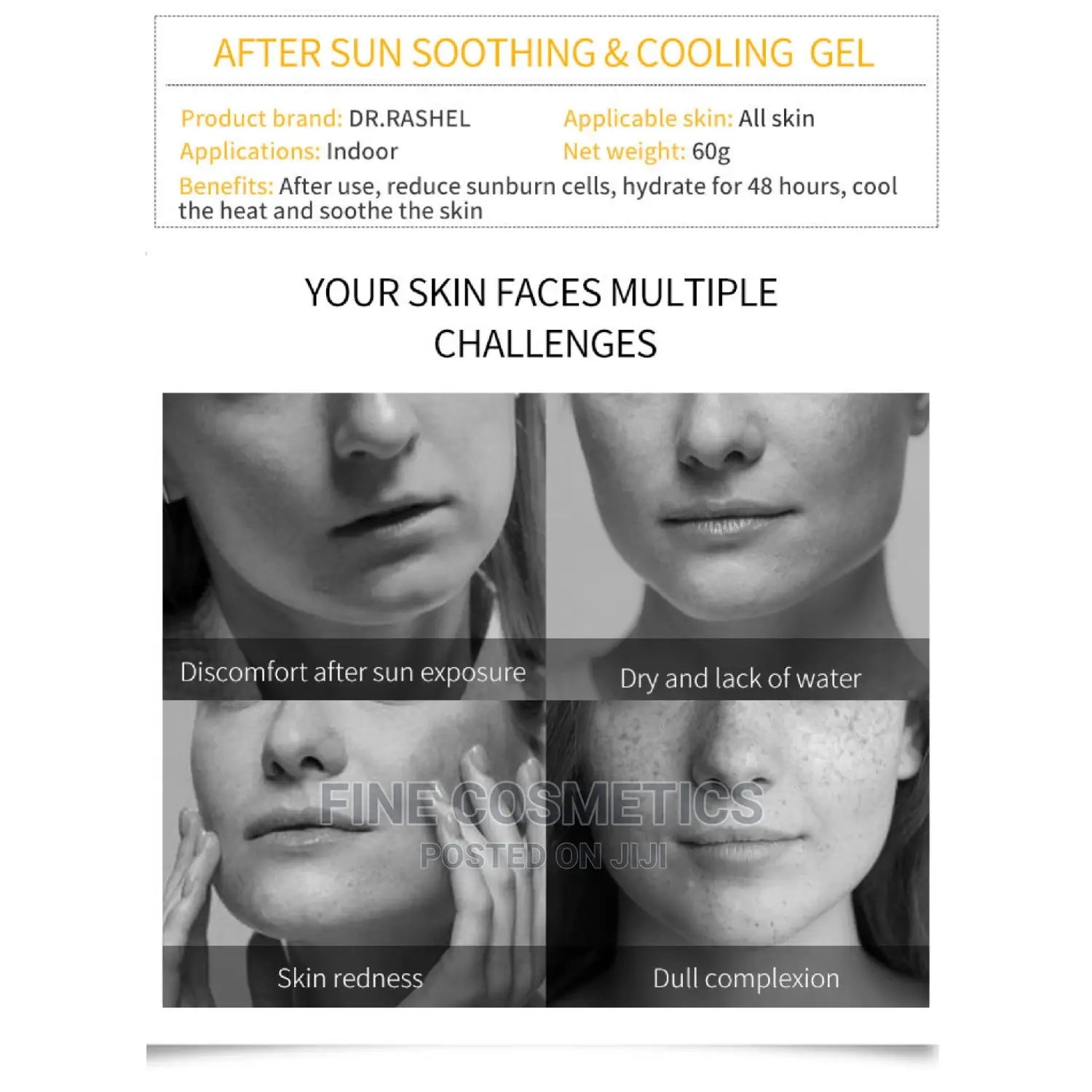 Dr RASHEL After Sun Soothing and Cooling Gel + Vitamin E 60g