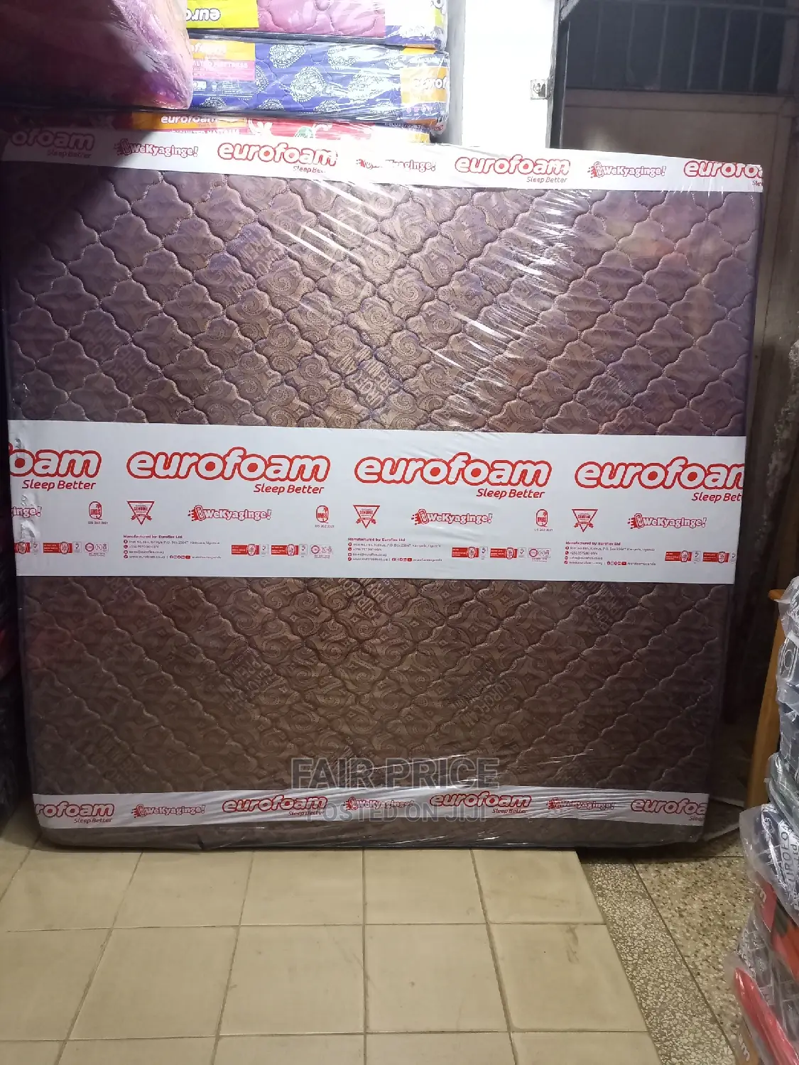 Eurofoam Mattress High Density 5*6 in 12 Inches (Brown 