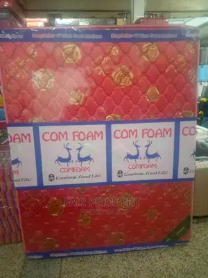 Mattress 6*6 in 6 Inches ( Red)