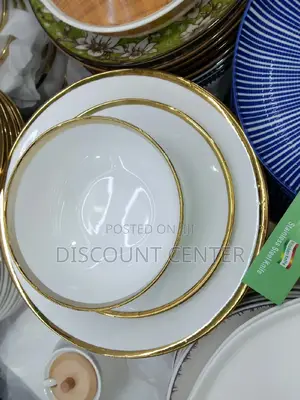 Dinner Plate Gold Line