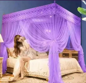 Four Stands Square Mosquito Net
