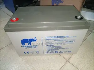 Photo - 12V 100ah Germantec Solar Battery.