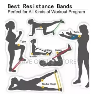 5 Piece Fitness Exercise Resistance Band Belt,