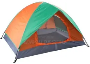 Photo - Portable Family 3 Person Camping Tent – Multicolor