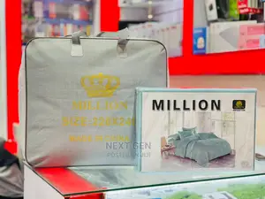 Million Duvet + Bedsheet ( Green and White )