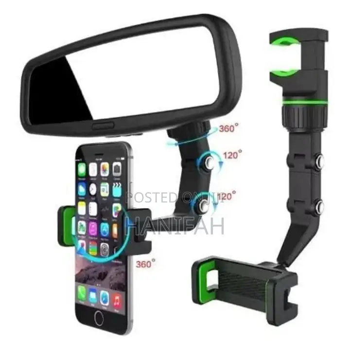 360° Universal Rear View Mirror Phone Holder