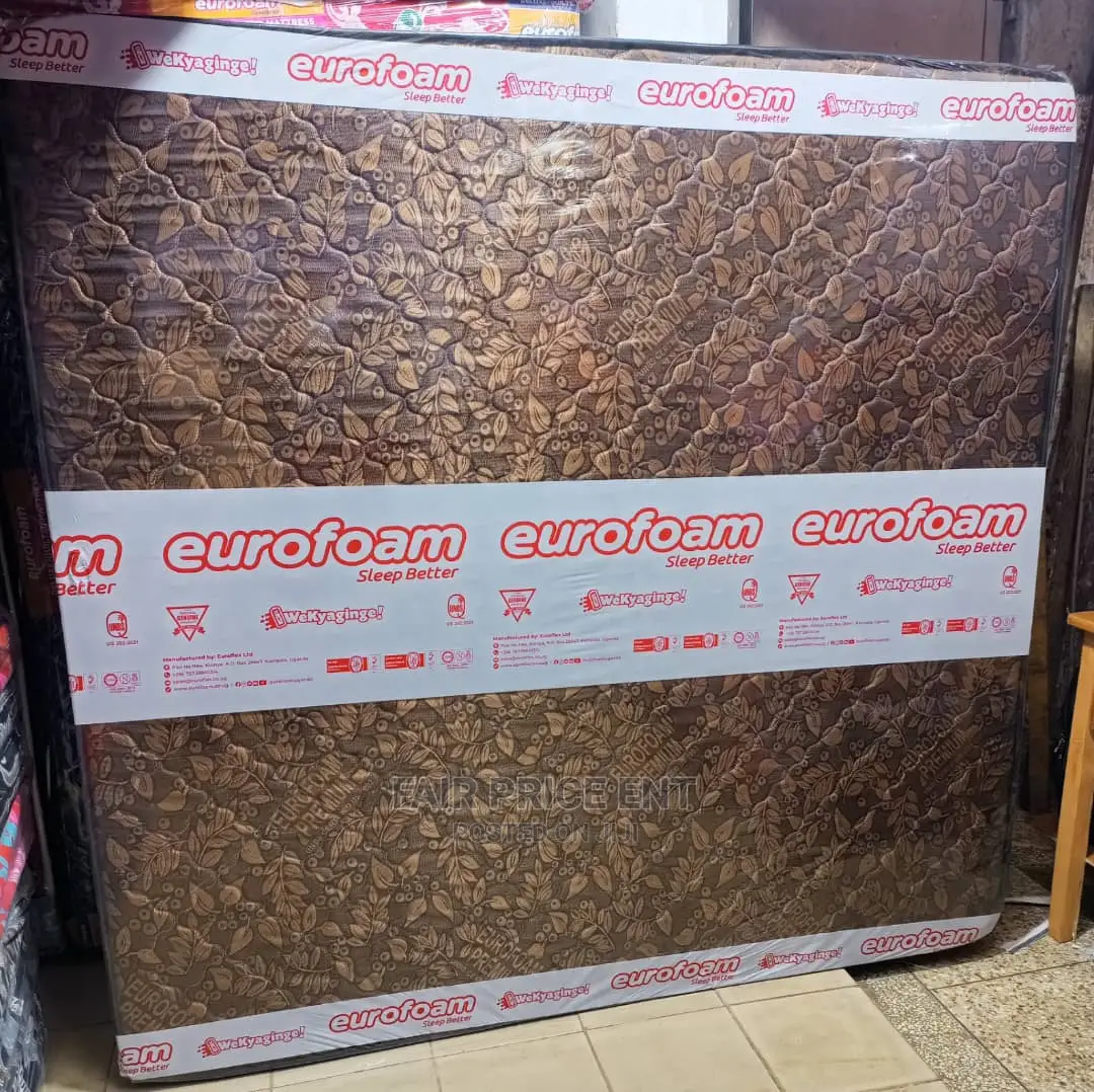 Premium High Density Mattress.6*6 in 8 Iches( Brown)