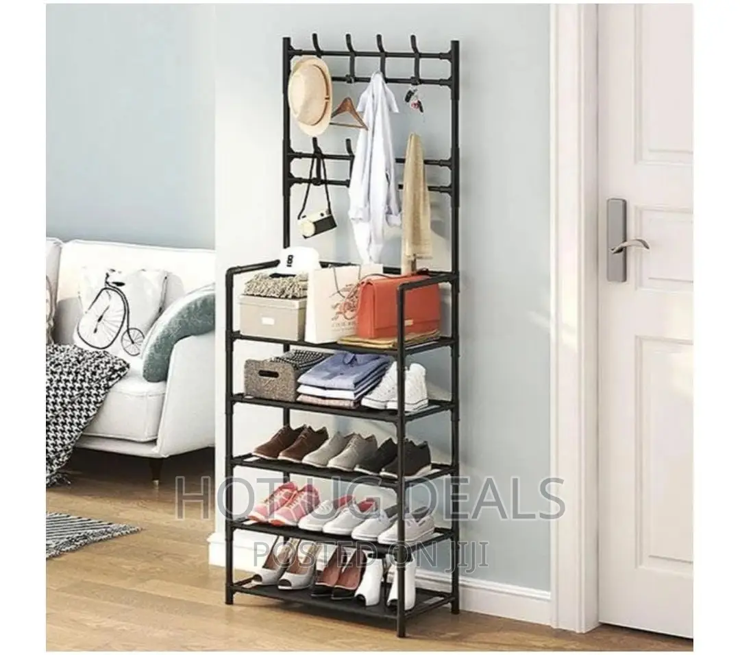 Multi- Functional Hat Stand With 5 Tier Shoe Rack Organiser