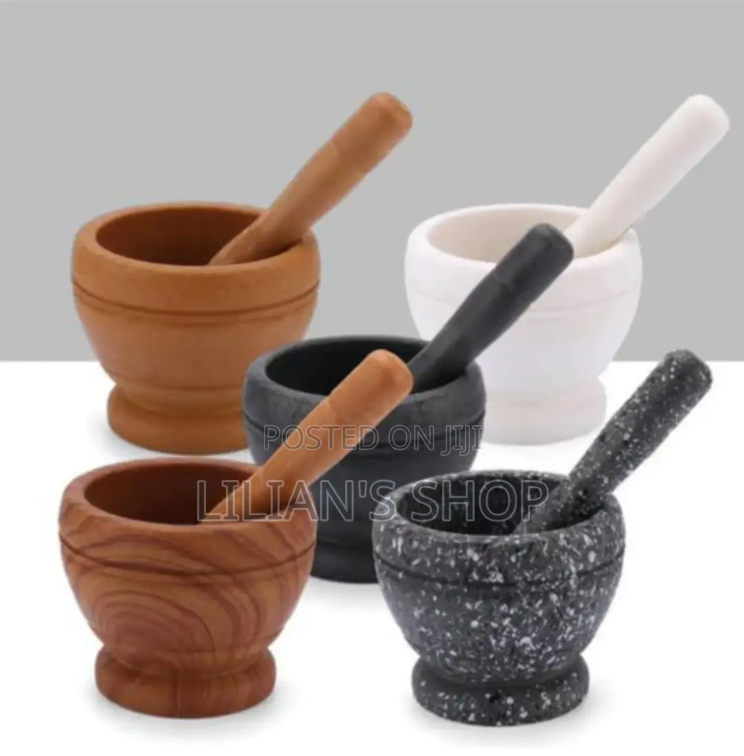 Manual Wooden Grinding Set Motar and Pestle
