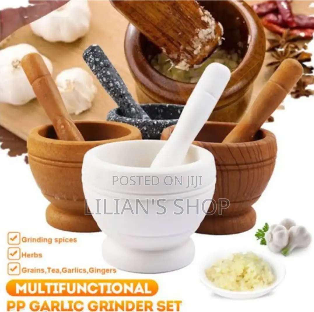 Manual Wooden Grinding Set Motar and Pestle