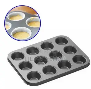 12 Holes Cake Baking Tray