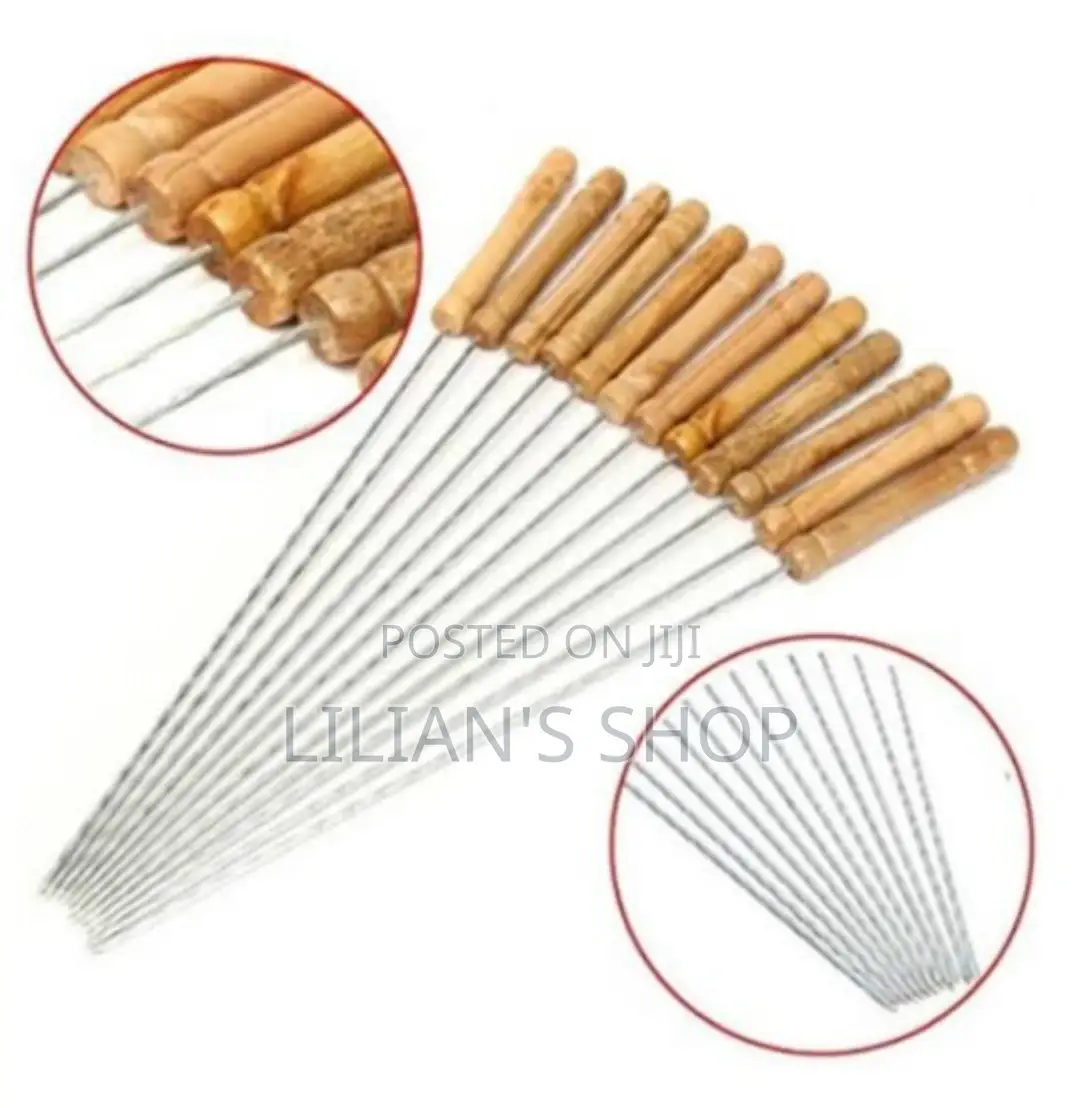 Wooden Handle Roasting Bbq Skewers