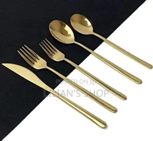 Cutlery Set 24pcs Gold Stainless Steel Folks and Spoons