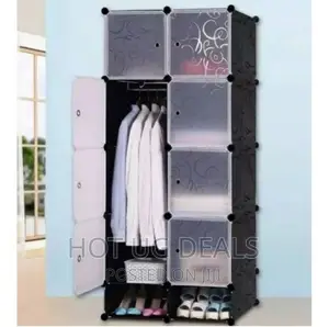 2 Column Plastic Closet - Grey, Black